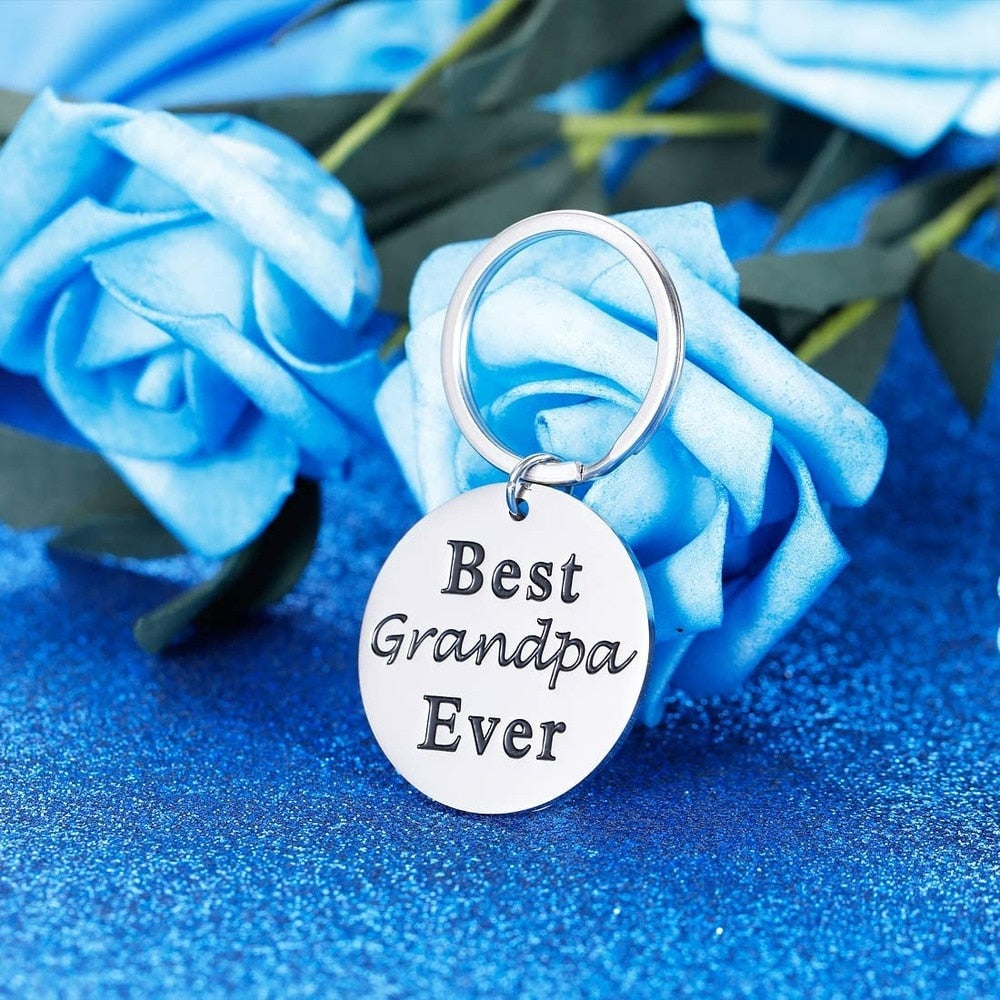 Grandpa Grandfather Keychain Key Ring