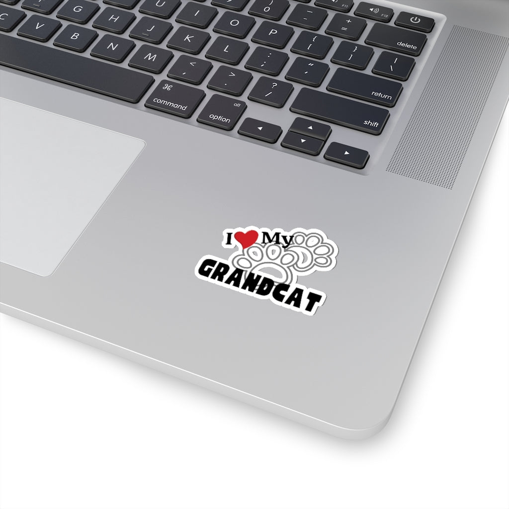 "I Love my GrandCat" Sticker
