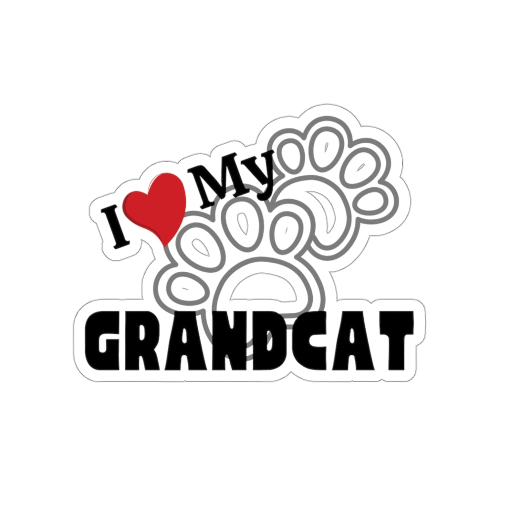 "I Love my GrandCat" Sticker