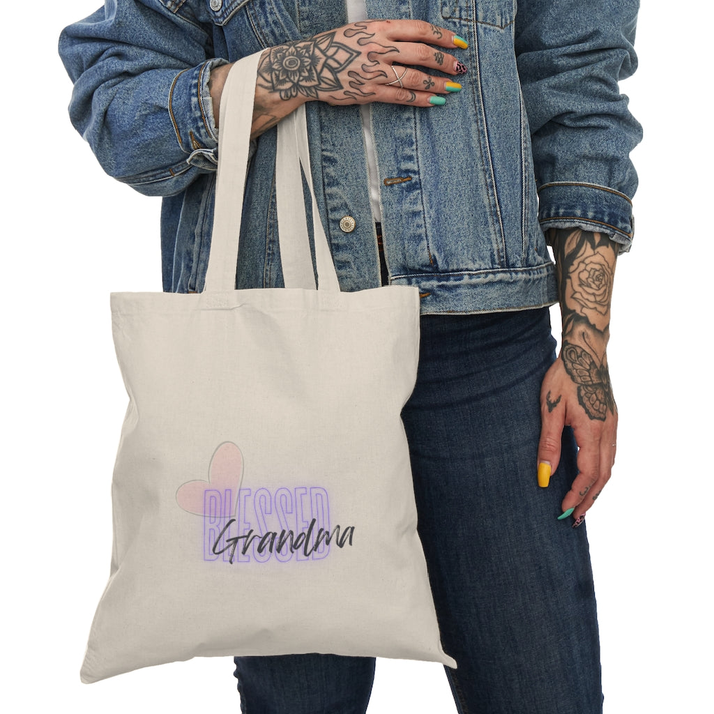 "Blessed Grandma" Natural Tote Bag