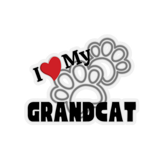 "I Love my GrandCat" Sticker