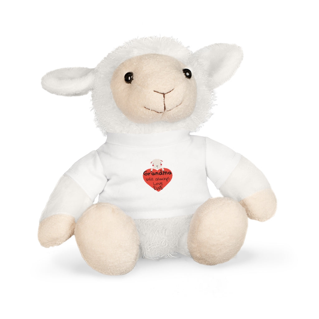 Plush Bear, Bunny, Elephant or Lamb with "Grandma" T-Shirt