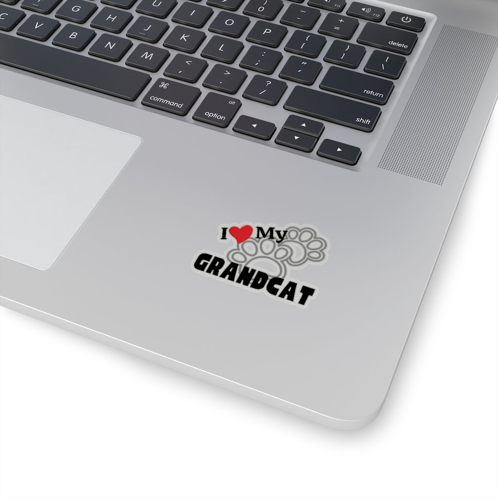 "I Love my GrandCat" Sticker