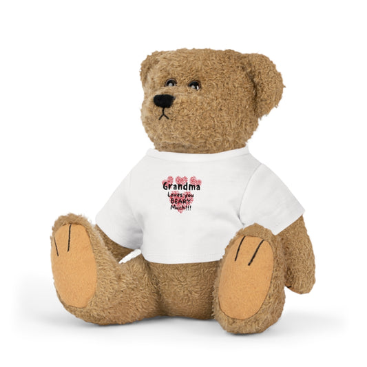 Plush Bear, Bunny, Elephant or Lamb with "Grandma" T-Shirt