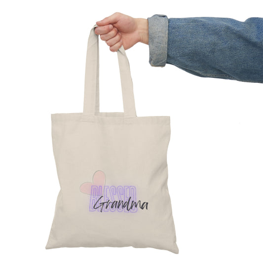 "Blessed Grandma" Natural Tote Bag