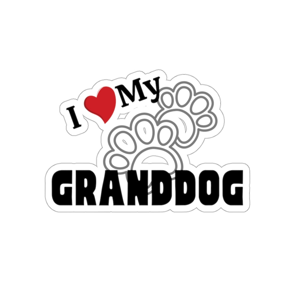 "I Love My GrandDog" Sticker