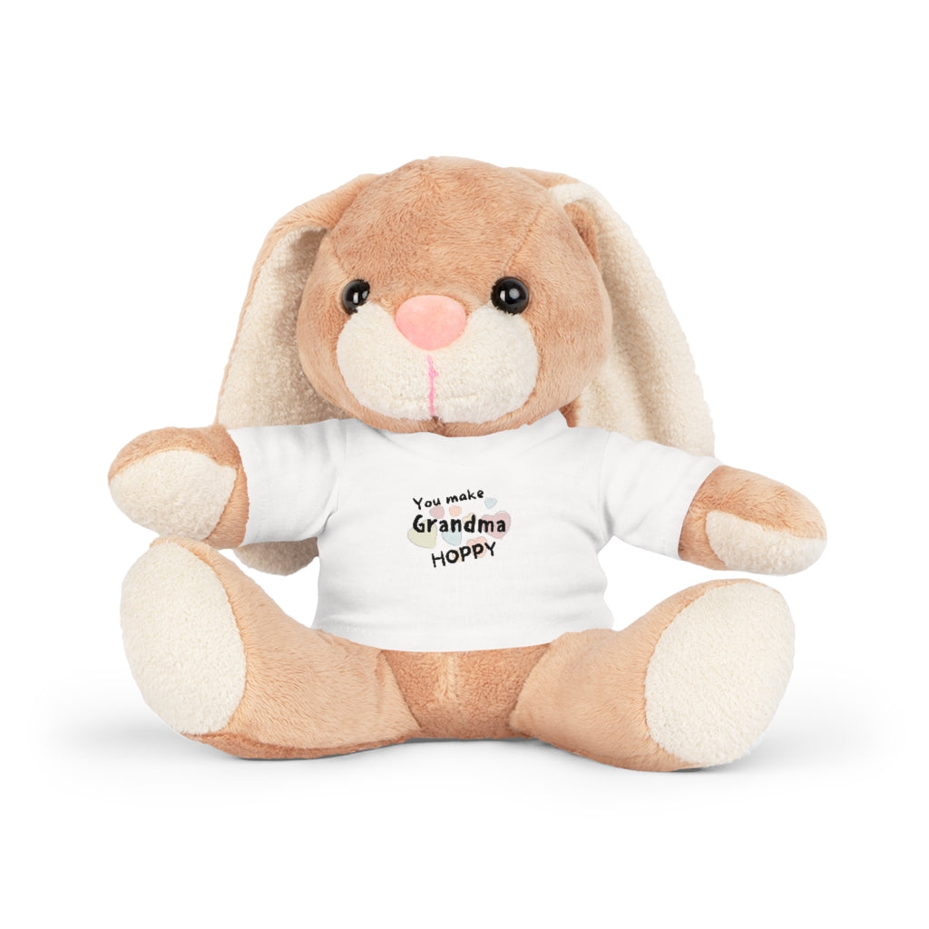 Plush Bear, Bunny, Elephant or Lamb with "Grandma" T-Shirt