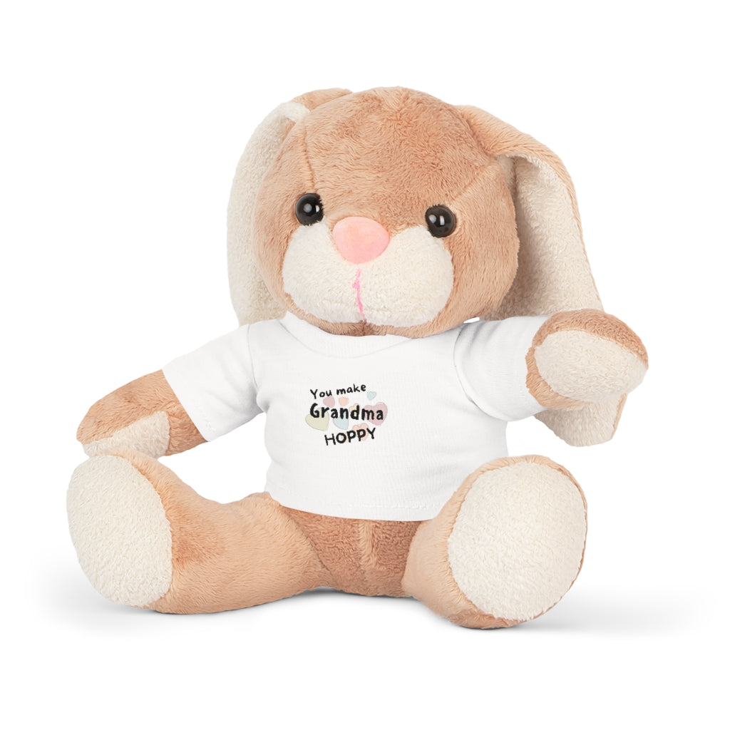 Plush Bear, Bunny, Elephant or Lamb with "Grandma" T-Shirt