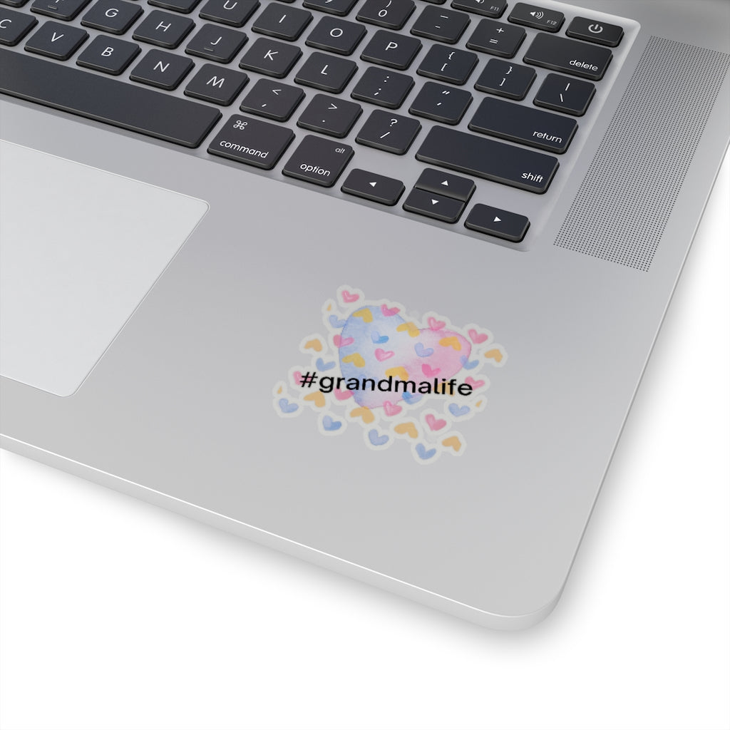 #grandmalife Heart Sticker