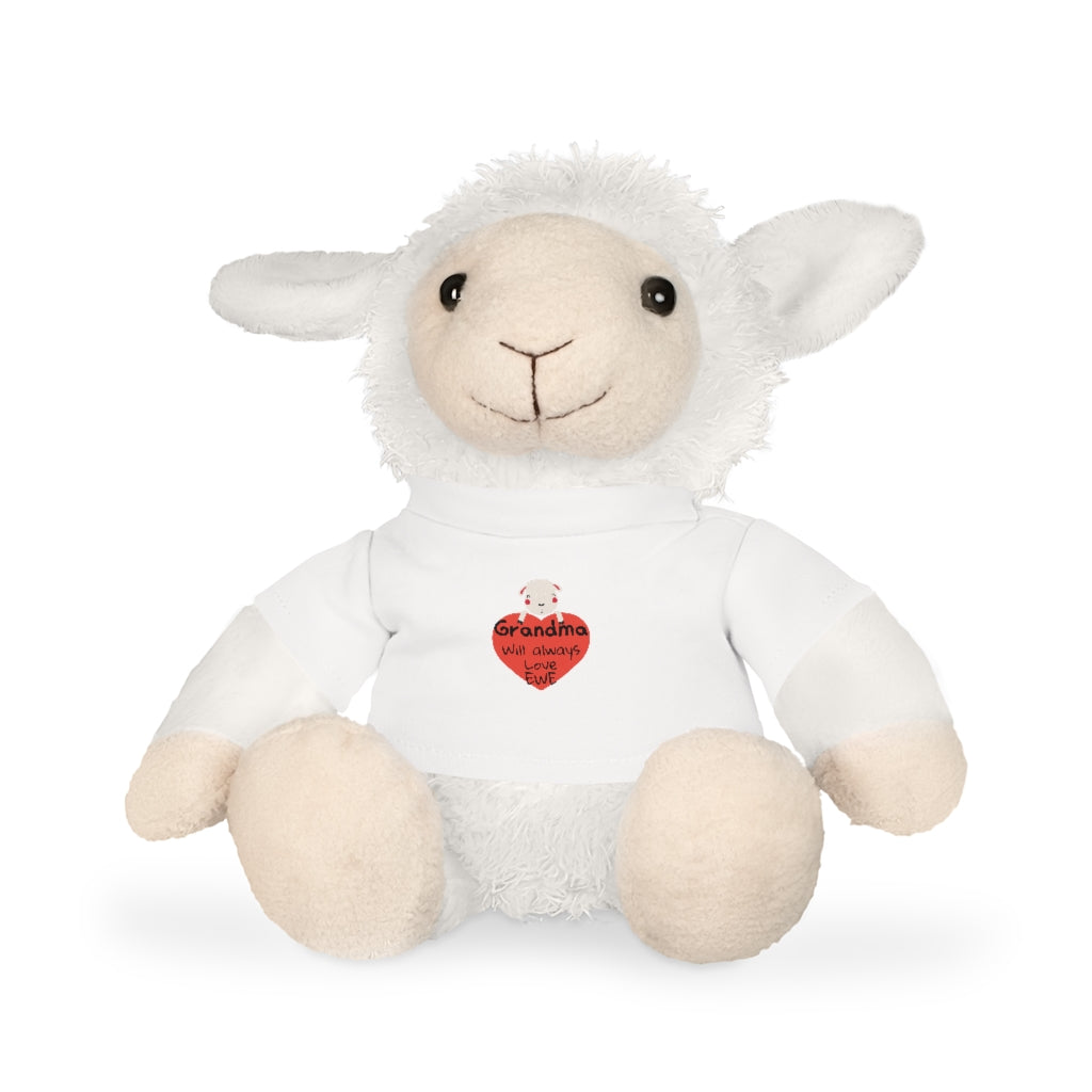 Plush Bear, Bunny, Elephant or Lamb with "Grandma" T-Shirt