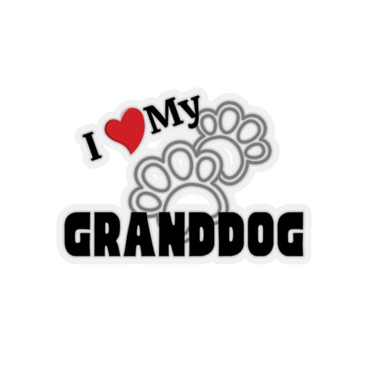 "I Love My GrandDog" Sticker