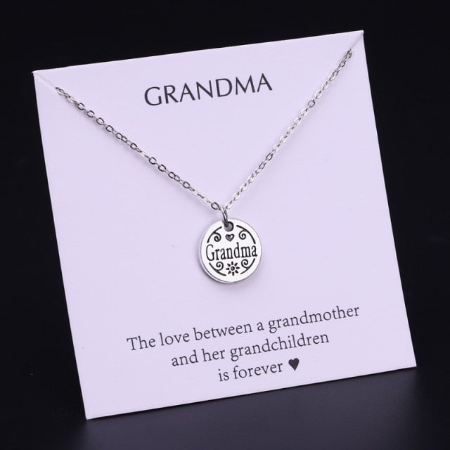 Pendant Necklaces for Grandma Grandmother Mom Mother