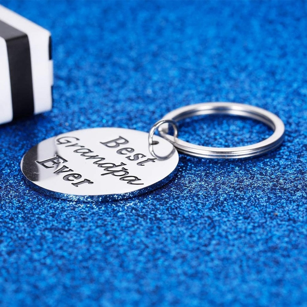 Grandpa Grandfather Keychain Key Ring